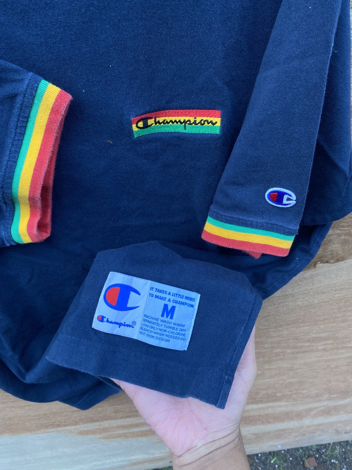 Champion 2000s champion ringer tshirt reggae edition Size US L / EU 52-54 / 3 - 4 Thumbnail