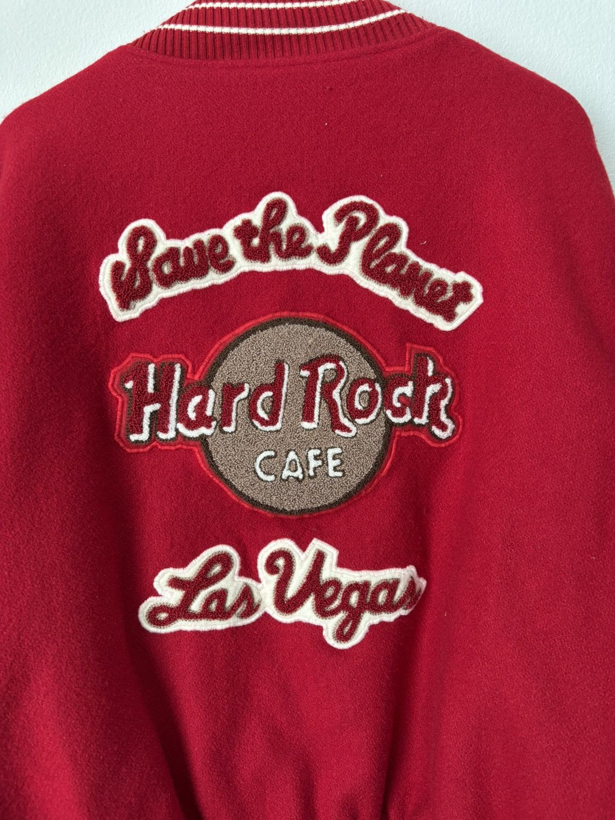 Hard Rock Cafe 80s Hard Rock Las Vegas Cafe Varsity Jacket Size US XL / EU 56 / 4 - 4 Thumbnail