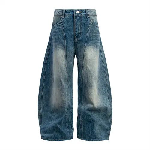 Japanese Brand Retro punk loose men's distressed washed scimitar jeans Size US 32 / EU 48 - 1 Thumbnail