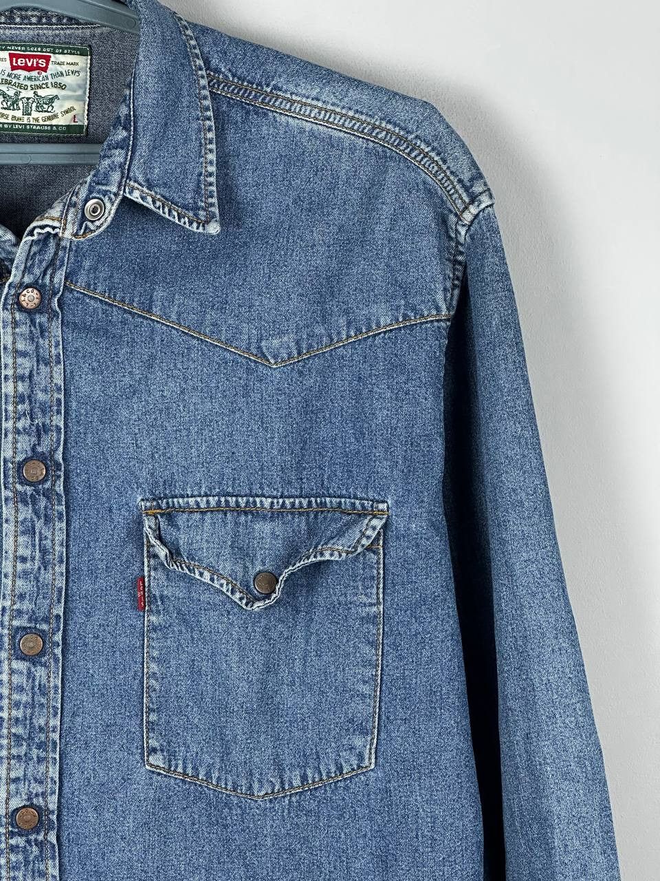 Levi's Vintage 90s Levis Shirt Button Up Indigo Size US L / EU 52-54 / 3 - 5 Thumbnail