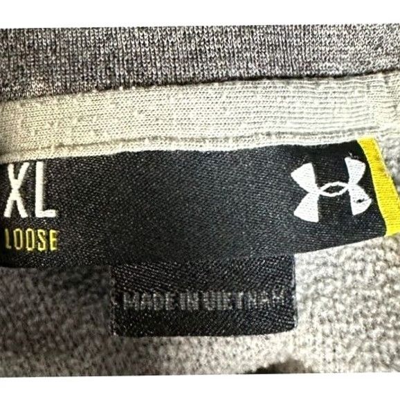 Under Armour Under Armour Hoodie Pullover Mens XL Gray Navy ZIP? Drawstring Not ZIP. Size US XL / EU 56 / 4 - 6 Thumbnail