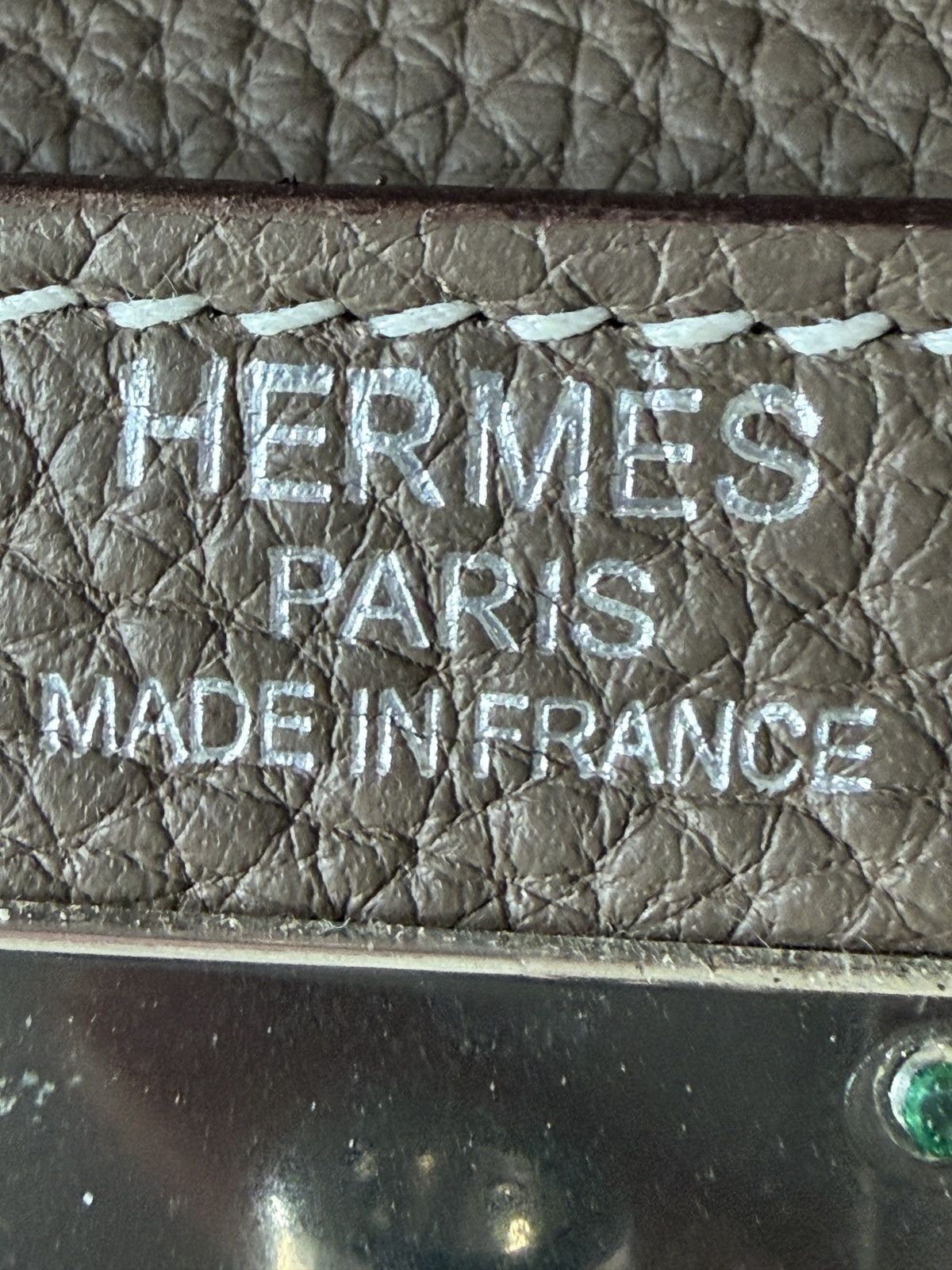 Hermes Hermes Etoupe Gray Togo Kelly Shoulder Handbag Size ONE SIZE - 7 Thumbnail