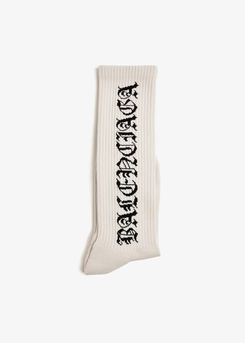 Balenciaga o1la1rc1a0725 Size: M / Gothic Type Socks in Light Beige Size ONE SIZE - 1 Thumbnail