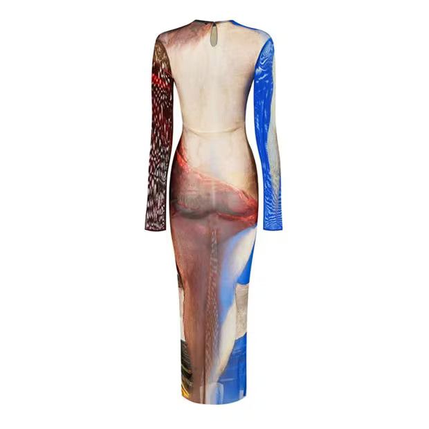 Balmain o1g2r1mq0924 Midi Dress in Multicolor Size S / US 4 / IT 40 - 2 Thumbnail