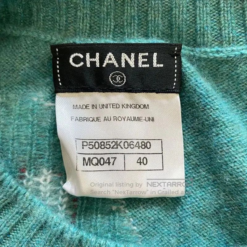Chanel Chanel Spring Autumn Lake Blue Cashmere Sweater . Size M / US 6-8 / IT 42-44 - 6 Thumbnail