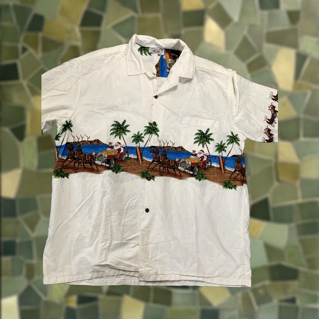 Vintage Pacific Legend Hawaiian Christmas Mens XL Button-Up Shirt Size US XL / EU 56 / 4 - 1 Thumbnail