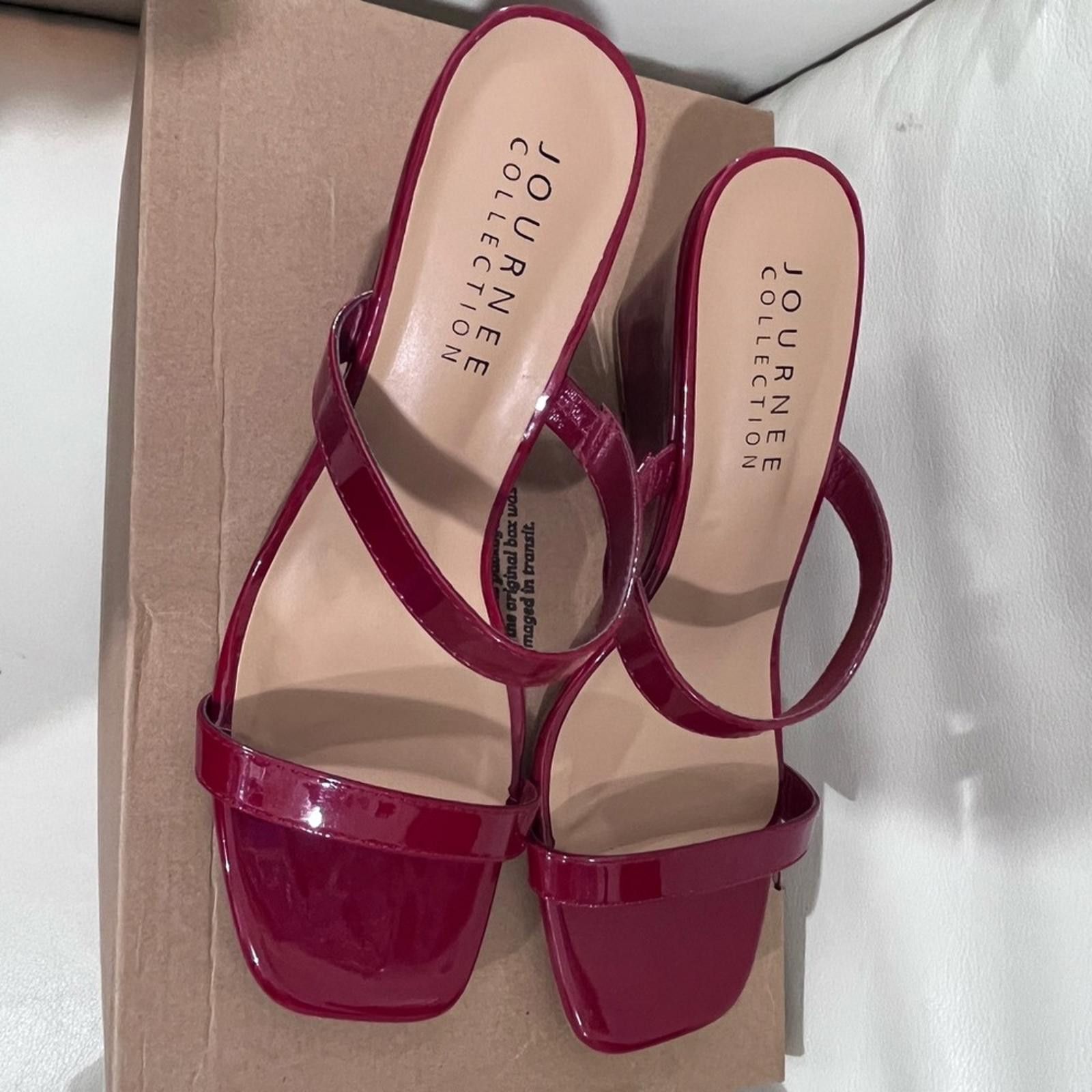Other Journee Collection Women's Burgundy Heels Size US 11 / IT 41 - 1 Thumbnail