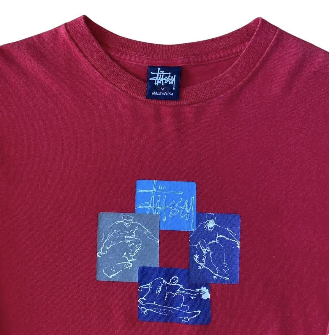 Stussy Vintage 90s Red Stussy Skateboarding Longsleeve Size US M / EU 48-50 / 2 - 1 Thumbnail