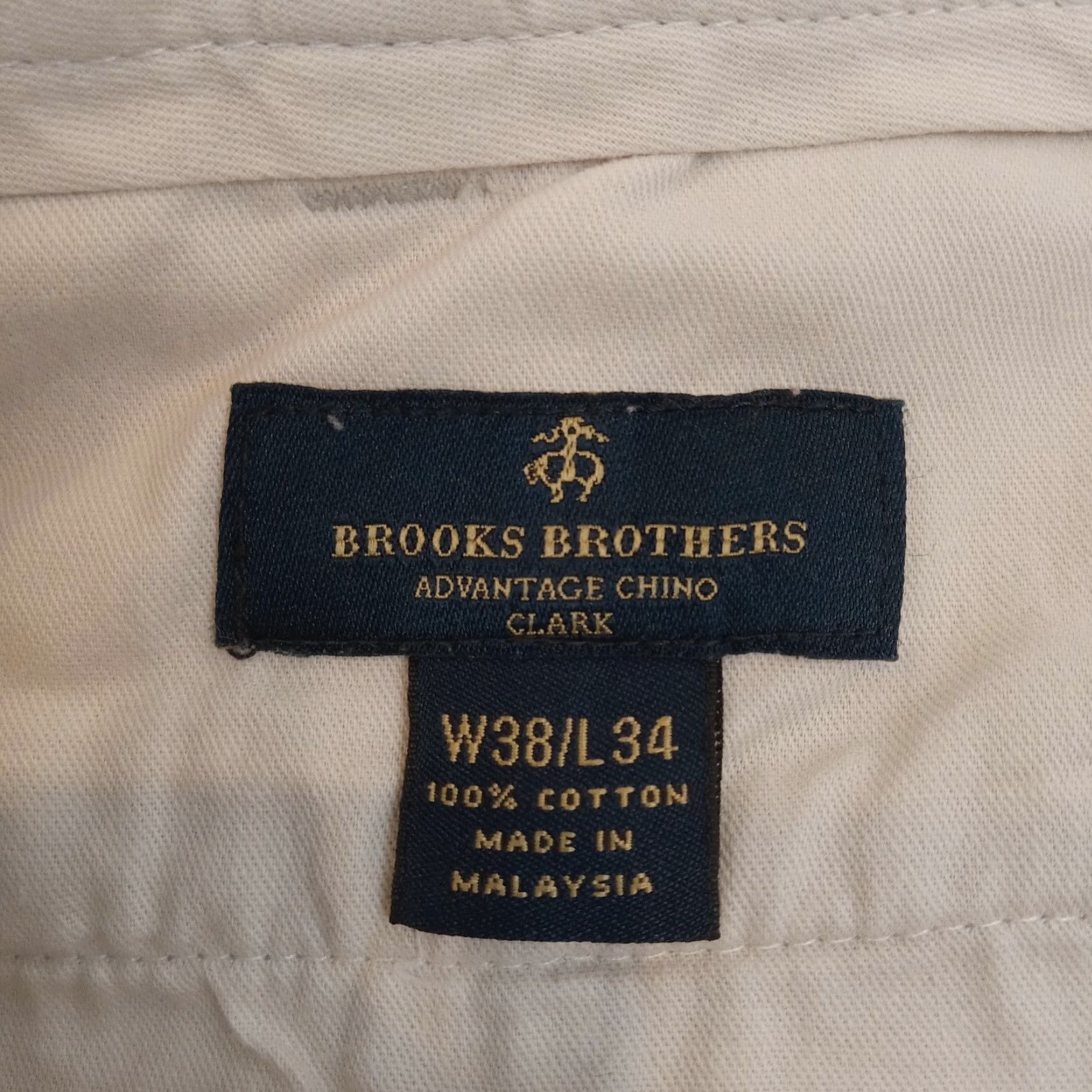 Brooks Brothers Brooks Brothers Beige Chino Pants Mens 38x34 (37x30) Straight Leg Clark Cuff Office Size US 37 - 7 Thumbnail