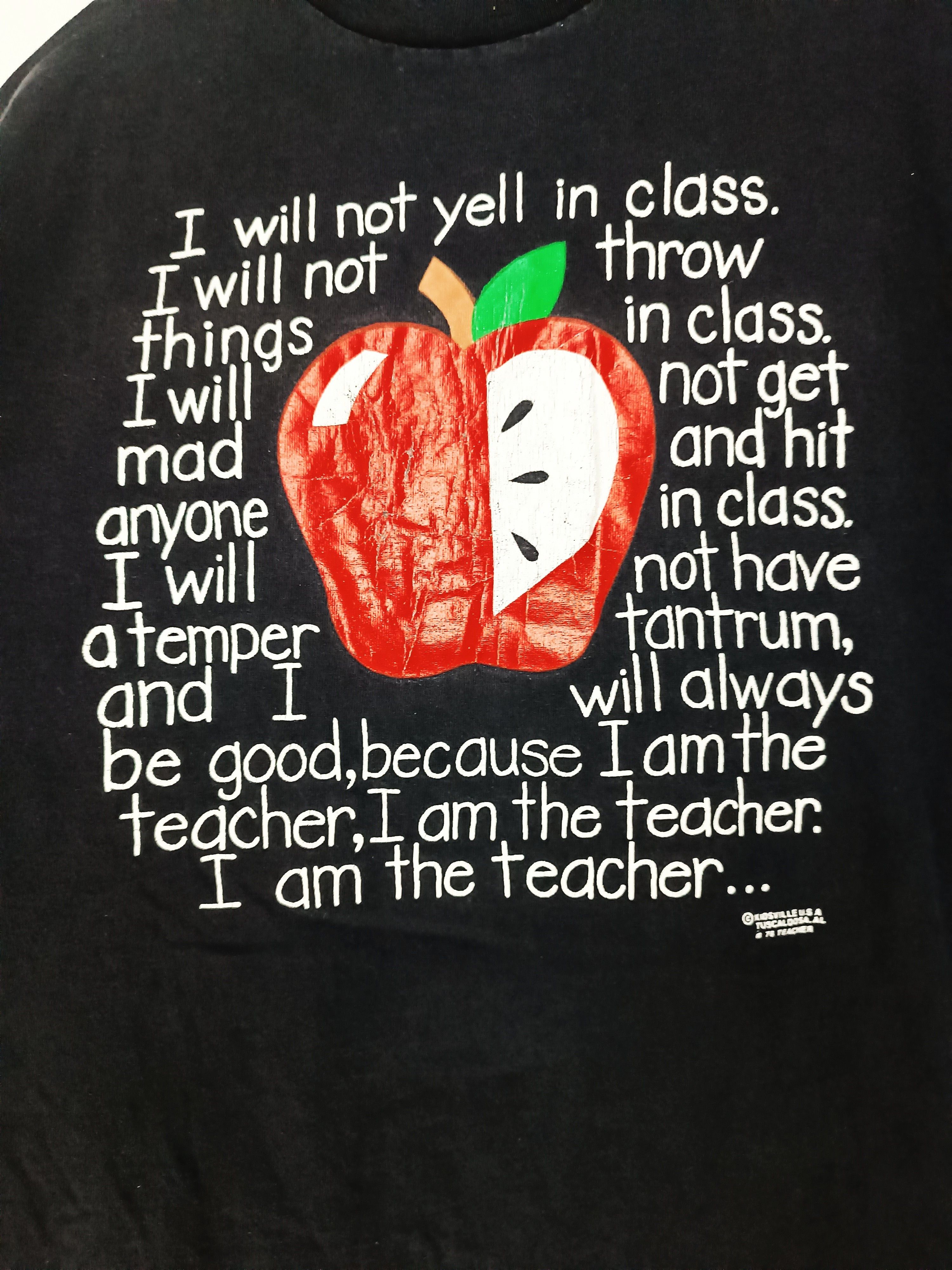 Vintage VINTAGE 90'S APPLE I AM A TEACHER QUOTE FUNNY VERY RARE TEE Size US S / EU 44-46 / 1 - 6 Thumbnail