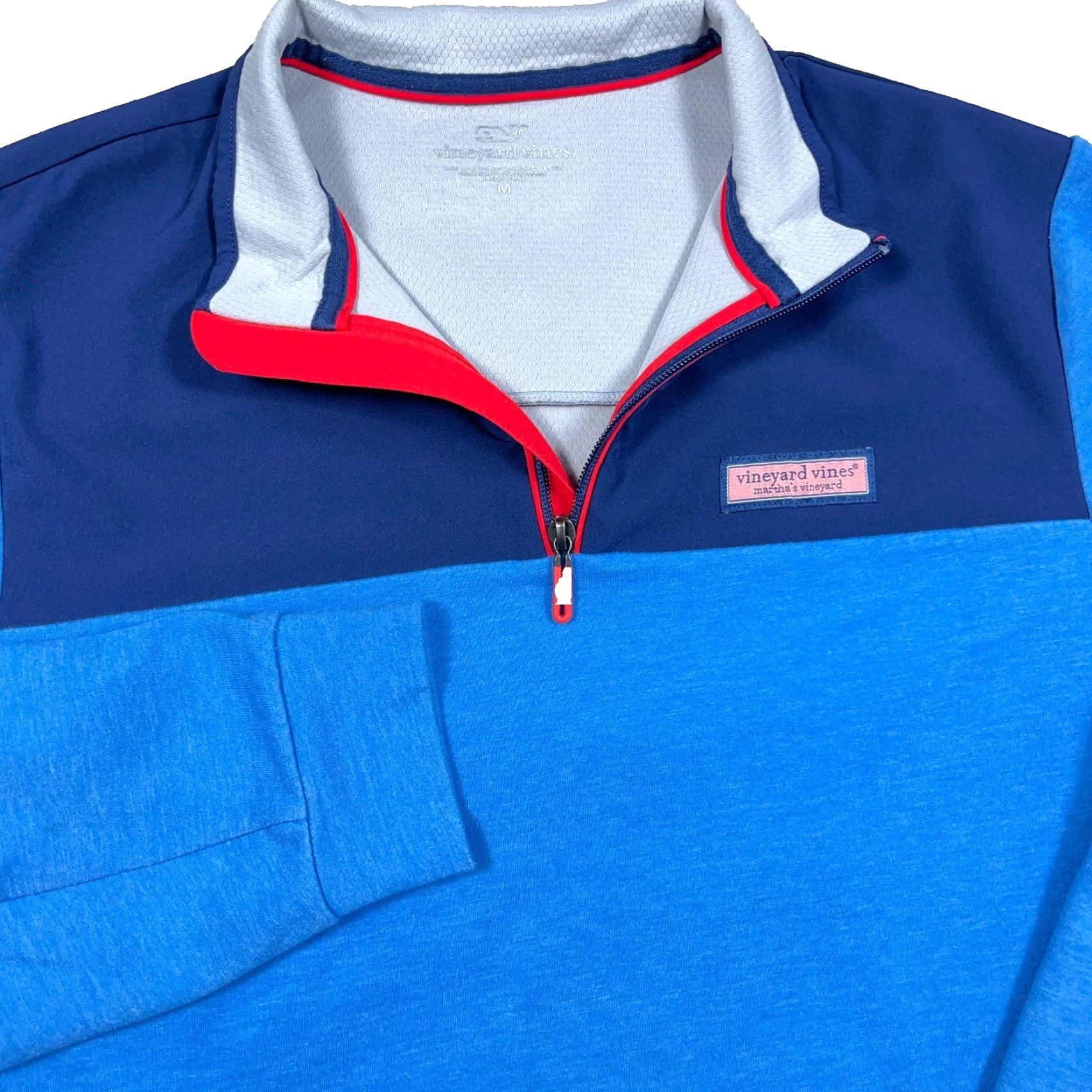 Vineyard Vines VINEYARD VINES Sweater Men M Blue Pullover 1/4 Zip Performance Colorblock Logo Size US M / EU 48-50 / 2 - 2 Thumbnail