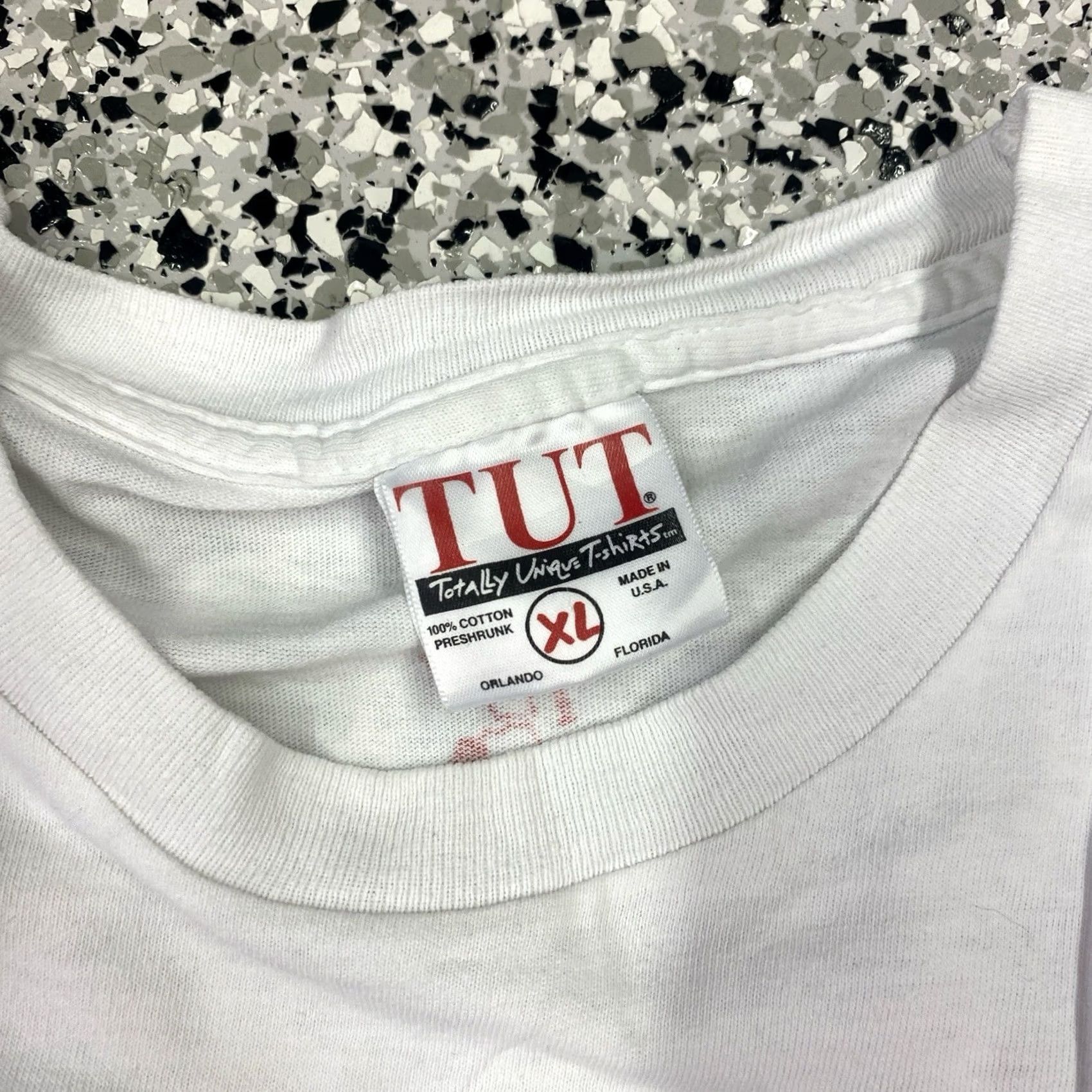 Vintage VINTAGE TUT T-Shirt White 90s Money Power Time XL Men Short Sleeve Crew Neck Cotton Logo Size US XL / EU 56 / 4 - 4 Thumbnail
