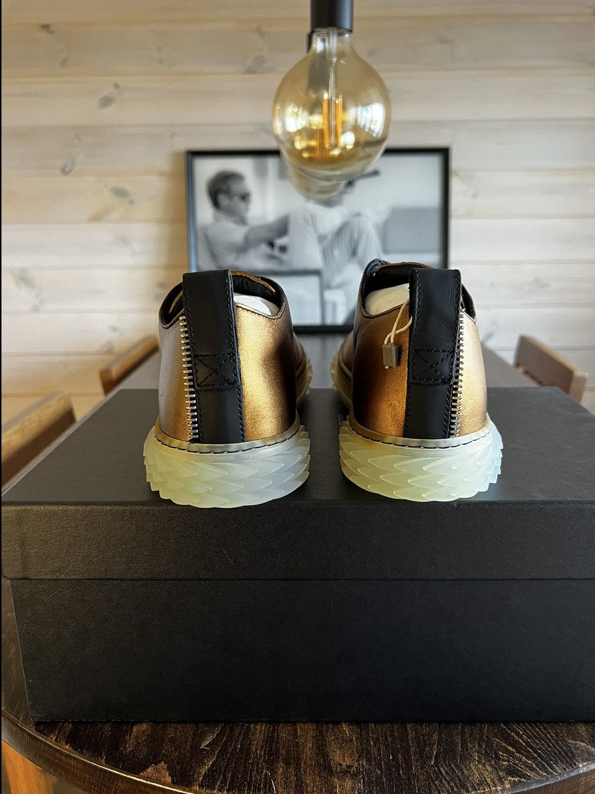 Giuseppe Zanotti Gold sneakers Size US 7 / EU 40 - 4 Thumbnail