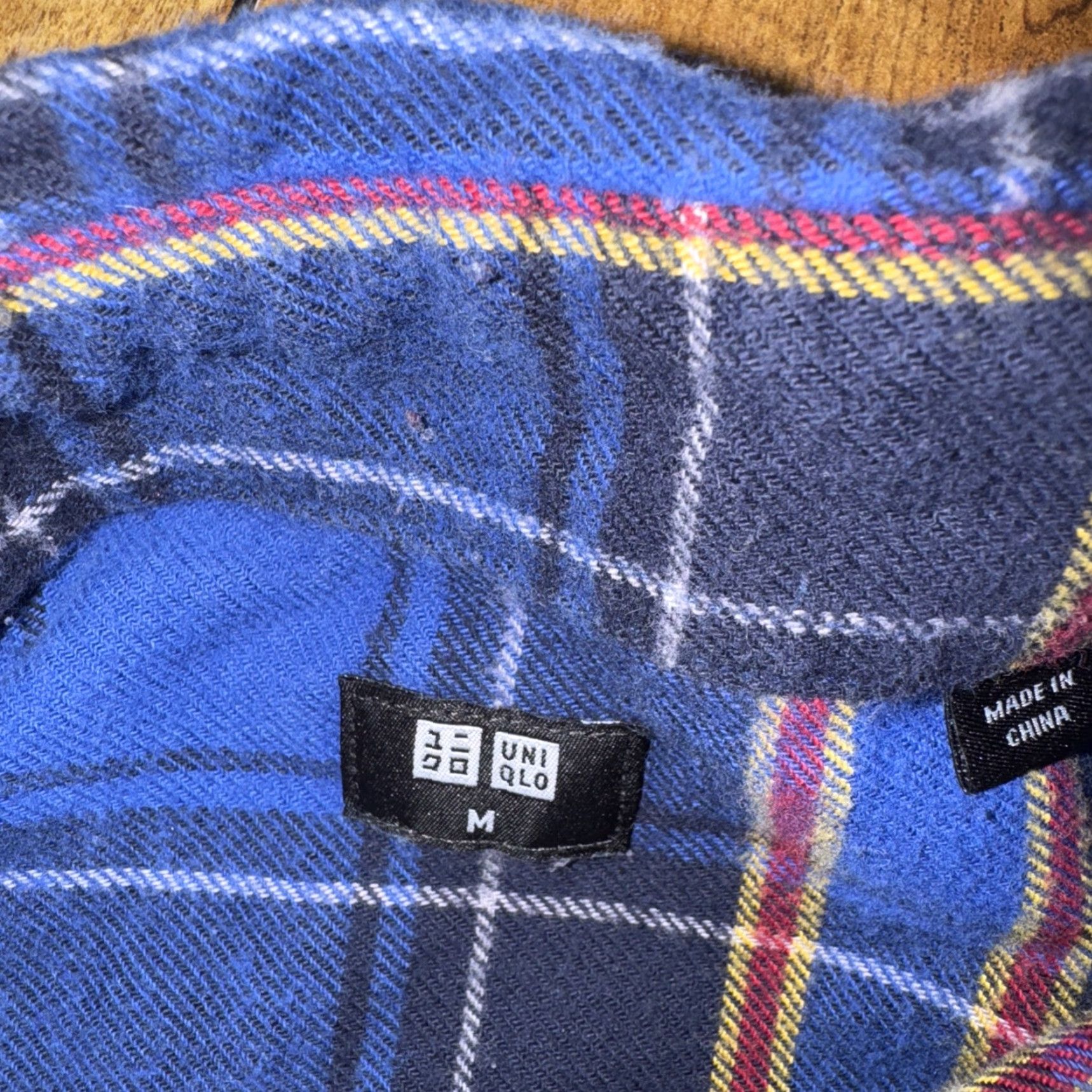 Uniqlo VINTAGE Uniqlo Plaid Flannel Blue Button-Up Shirt M Men Regular Long Sleeve Size US M / EU 48-50 / 2 - 4 Thumbnail