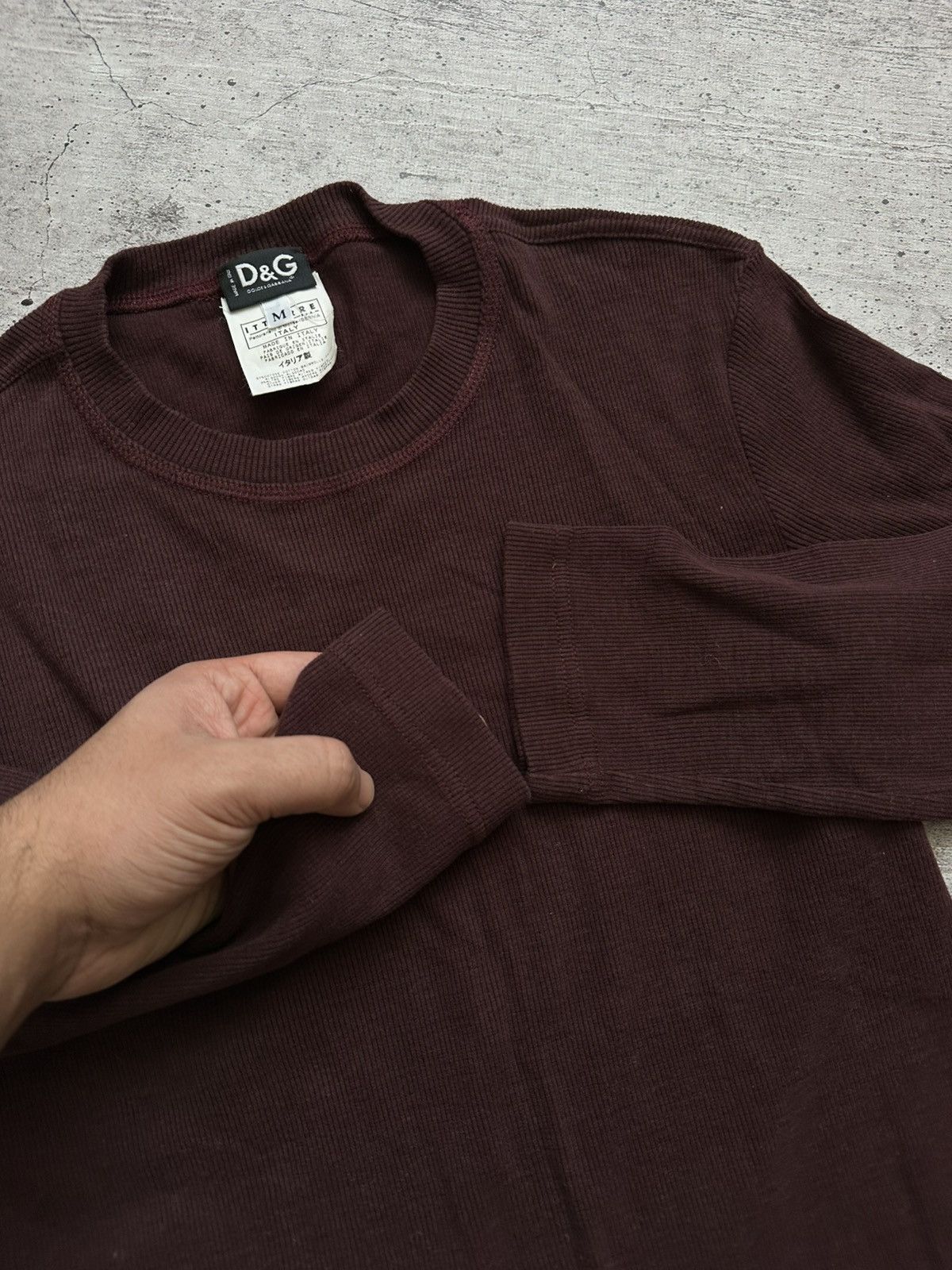 Dolce & Gabbana × Vintage Women's Dolce Gabbana Burgundy Light Sweater Size S / US 4 / IT 40 - 5 Thumbnail