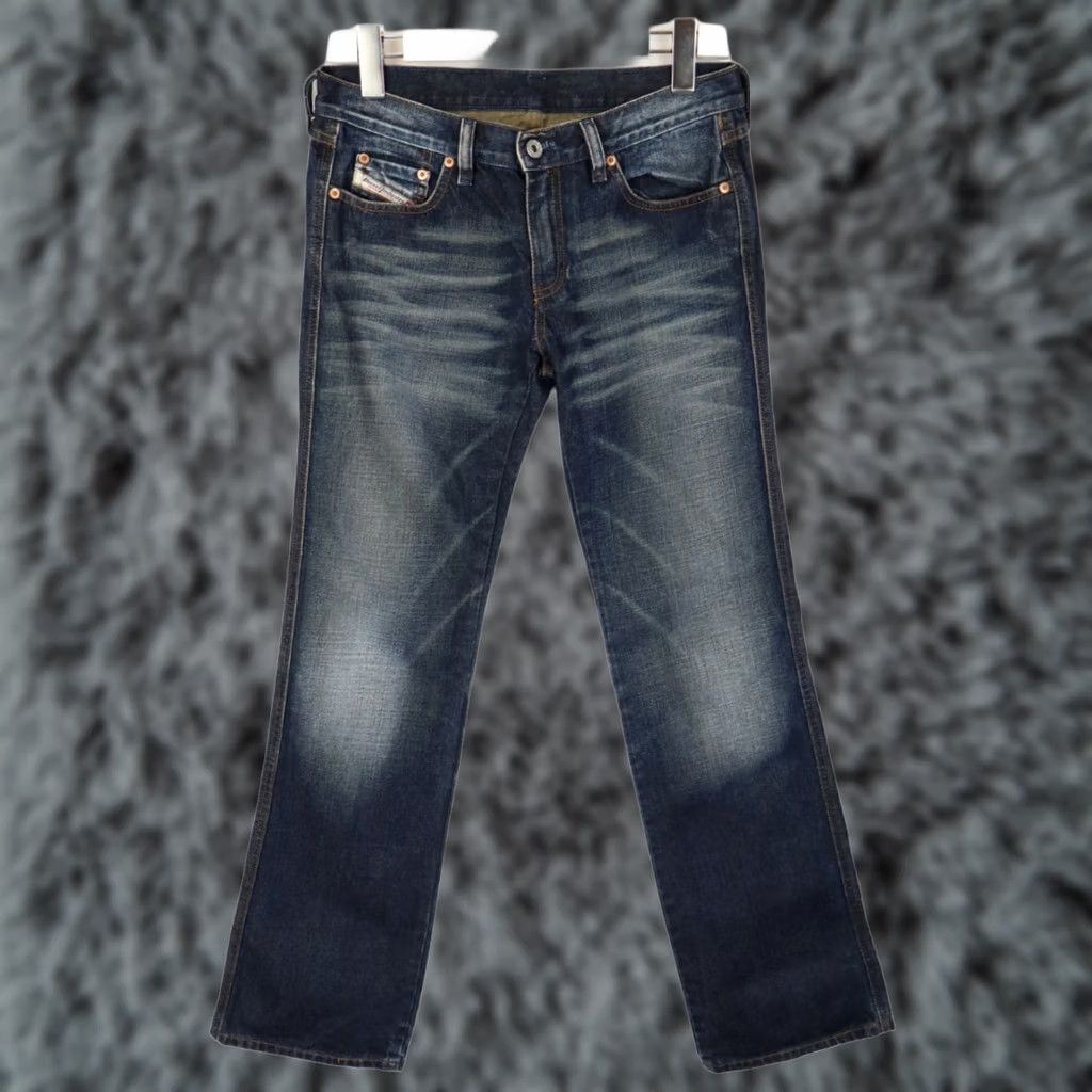 Diesel DIESEL Zink Jeans Women's W29/L34 Straight Whiskers Faded Blue Denim Jeans Size 29" - 1 Thumbnail