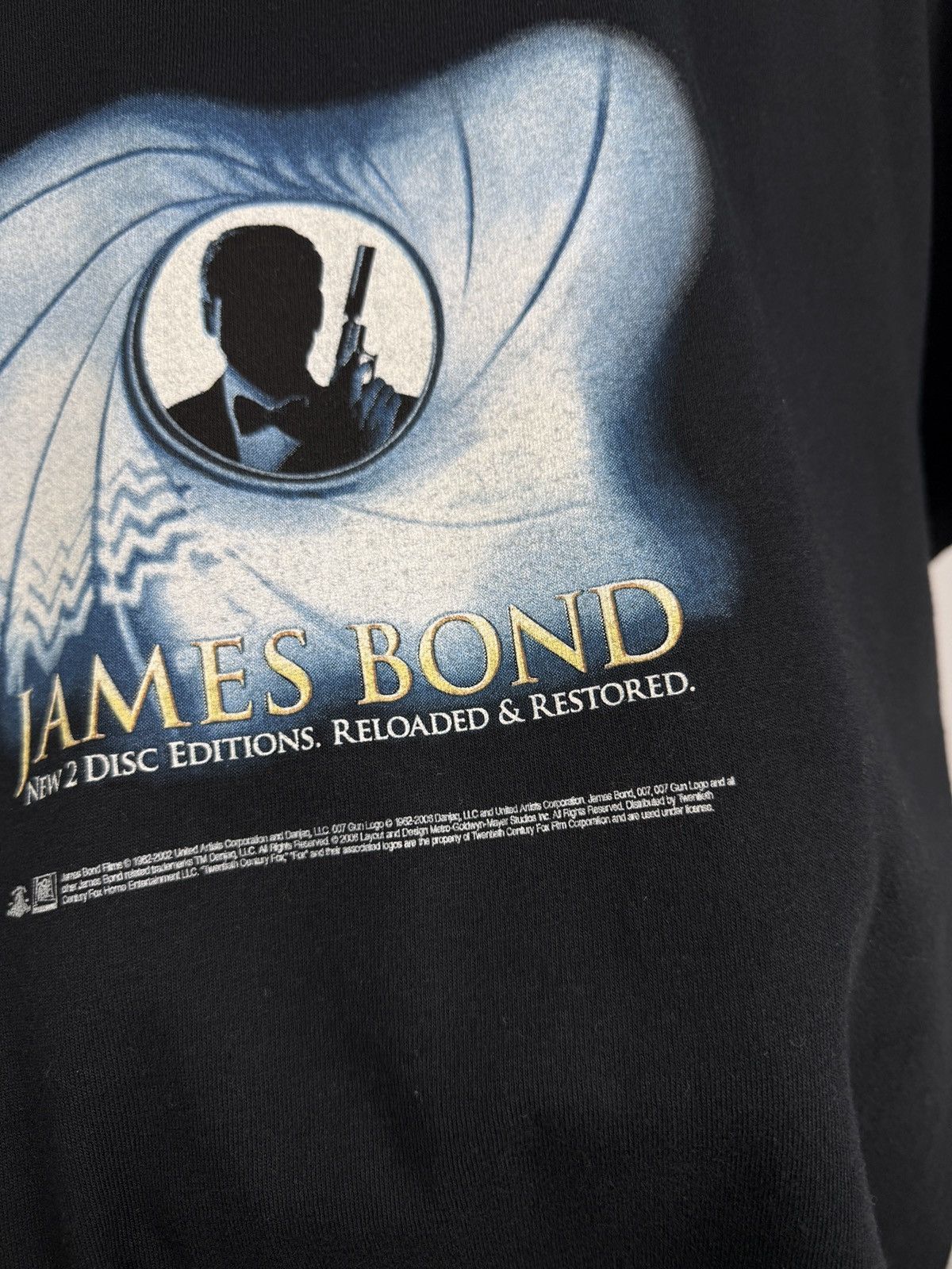 Gildan 🇬🇧 Vintage 00s James Bond 007 Promo Movie T-Shirt Cinema Rare Size US L / EU 52-54 / 3 - 6 Thumbnail