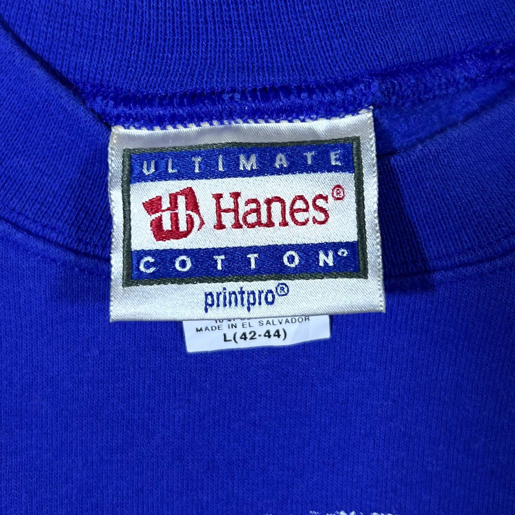 Hanes Hanes Happy Hollow Souvenir Spellout Graphic Crewneck Sweatshirt L Blue Mens Large Size US L / EU 52-54 / 3 - 4 Thumbnail