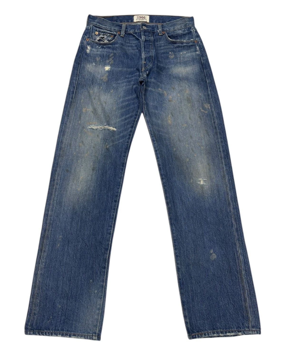 Levi's 🔥VTG LEVIS 501 1966 SPECIAL EDITION DISTRESSED DENIM JEANS Size US 30 / EU 46 - 7 Thumbnail
