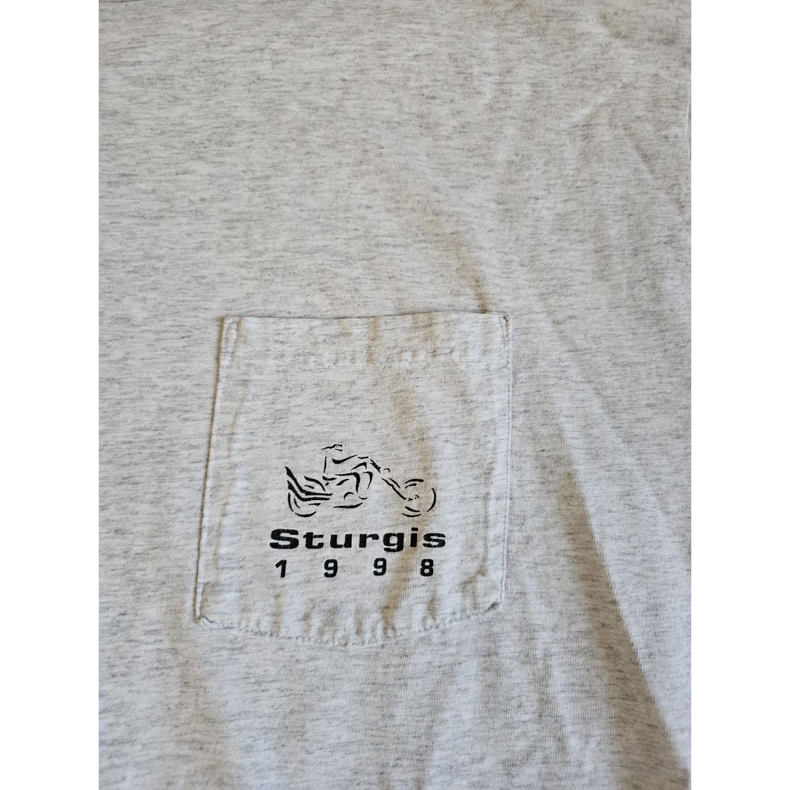 Other Sturgis 1998 Long Sleeve Gray Orange Pocket T-shirt Sz XL Size US XL / EU 56 / 4 - 4 Thumbnail