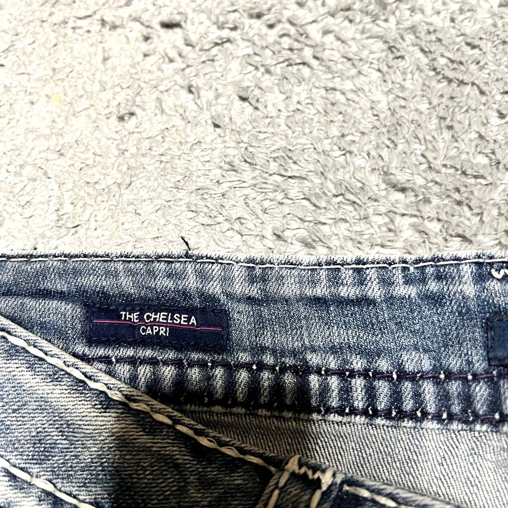Vintage VIGOSS Jeans Chelsea Capri Womens 13/14 37x23 Thick Stitch Western Blue Juniors Size 13 Women Size 34" / US 12 / IT 48 - 5 Thumbnail