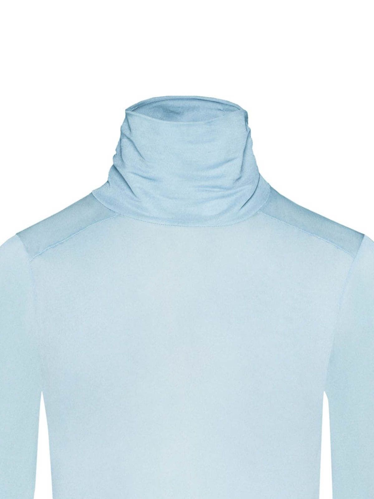 Maison Margiela o1w1db11225 Four Stitch Sheer Bodysuit in Blue Size S / US 4 / IT 40 - 4 Thumbnail