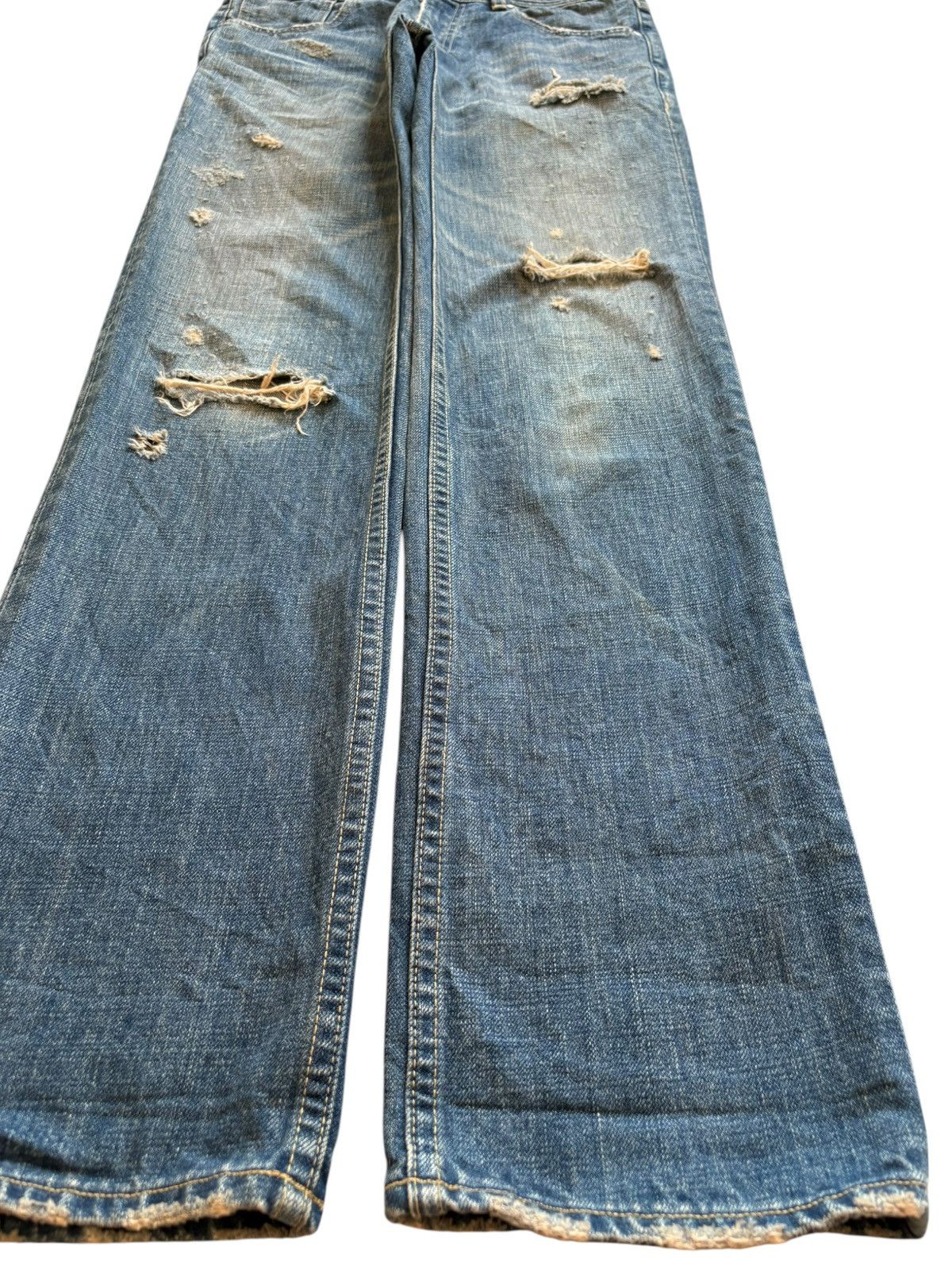 Japanese Brand Vintage Japanese Brand Mud Wash Distressed Ripped Jeans Size US 30 / EU 46 - 7 Thumbnail