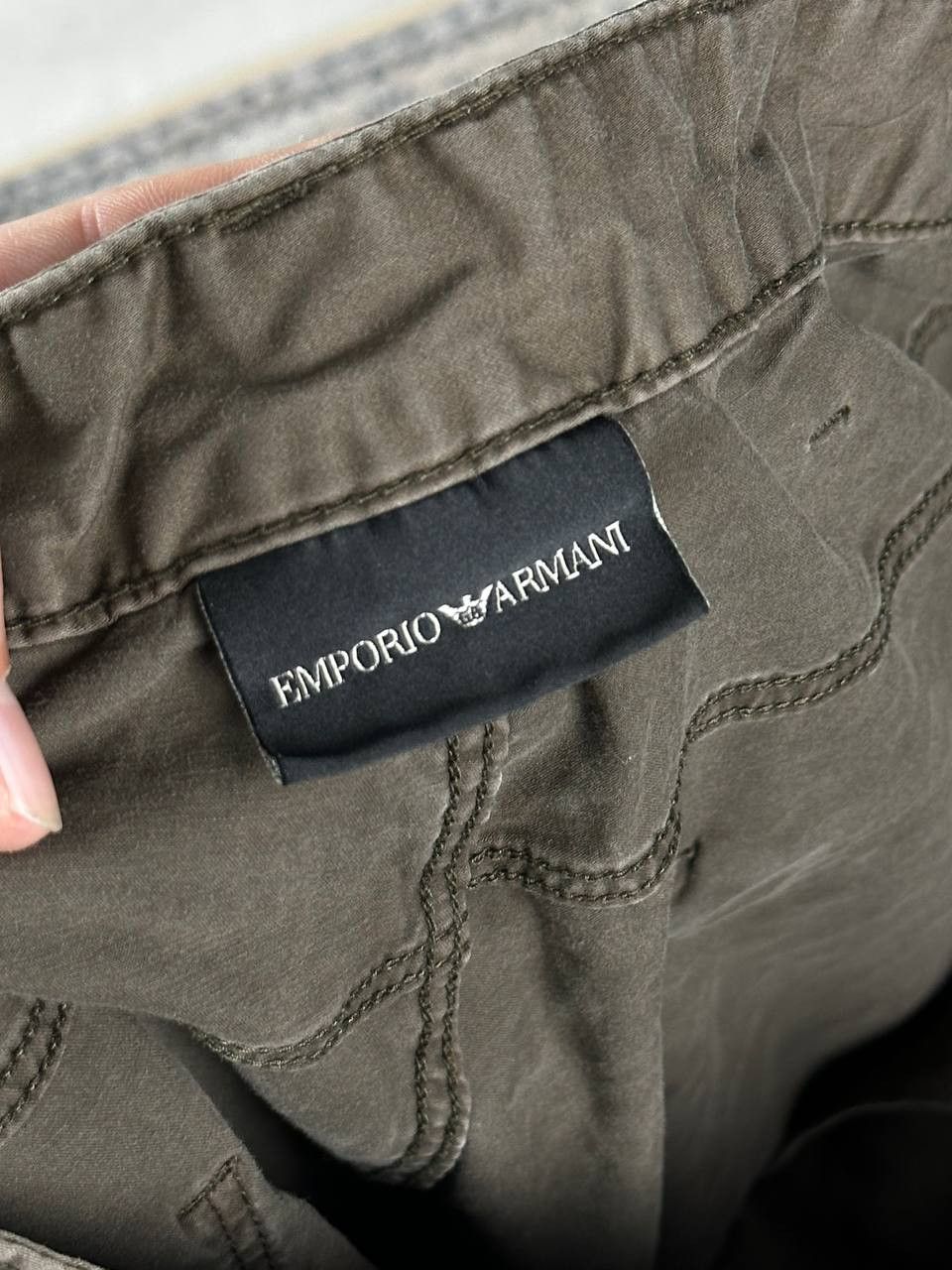 Armani × Emporio Armani Vintage Emporio Armani Low Rise Olive Distressed Pants Size US 34 / EU 50 - 10 Thumbnail