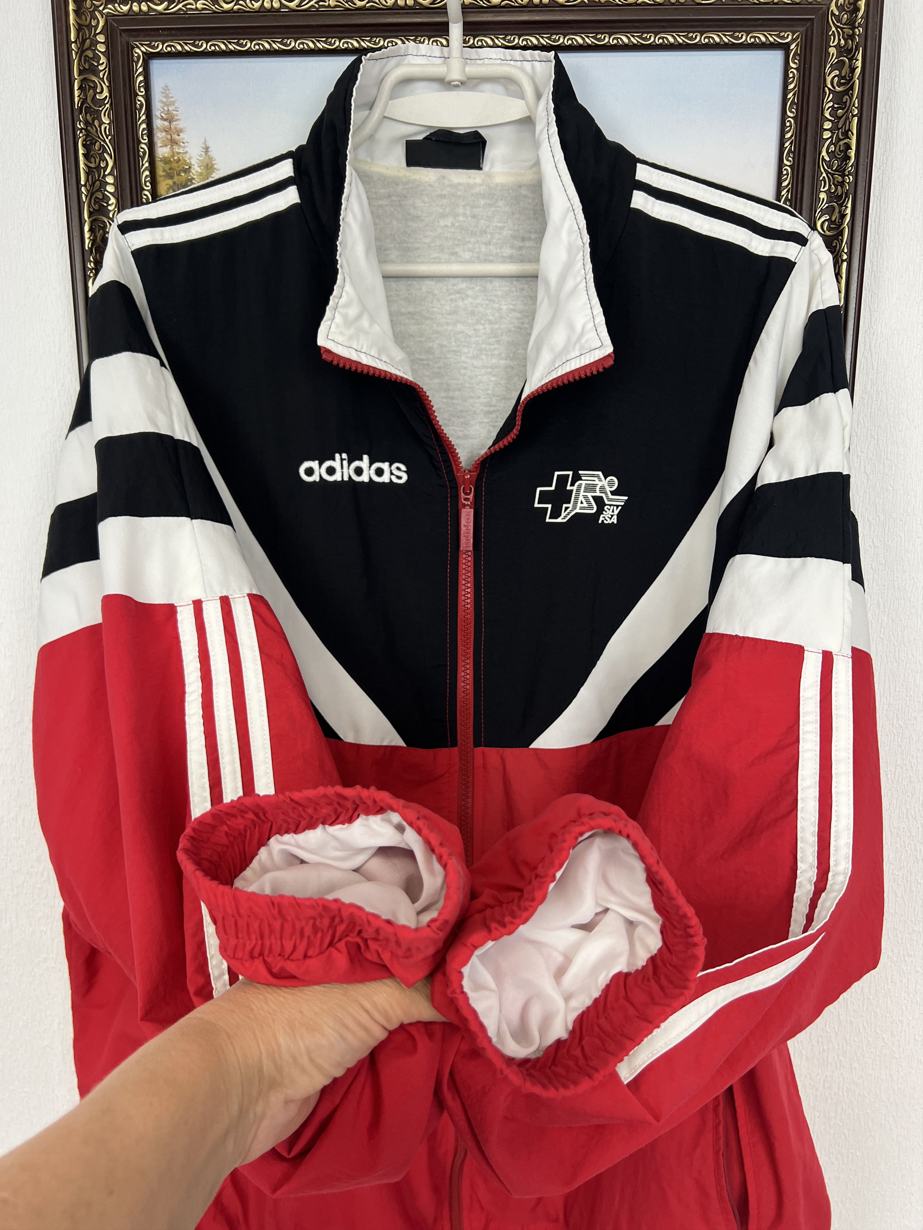 Adidas Vintage 90's Switzerland Football Jacket Soccer Track Top Size US XL / EU 56 / 4 - 6 Thumbnail