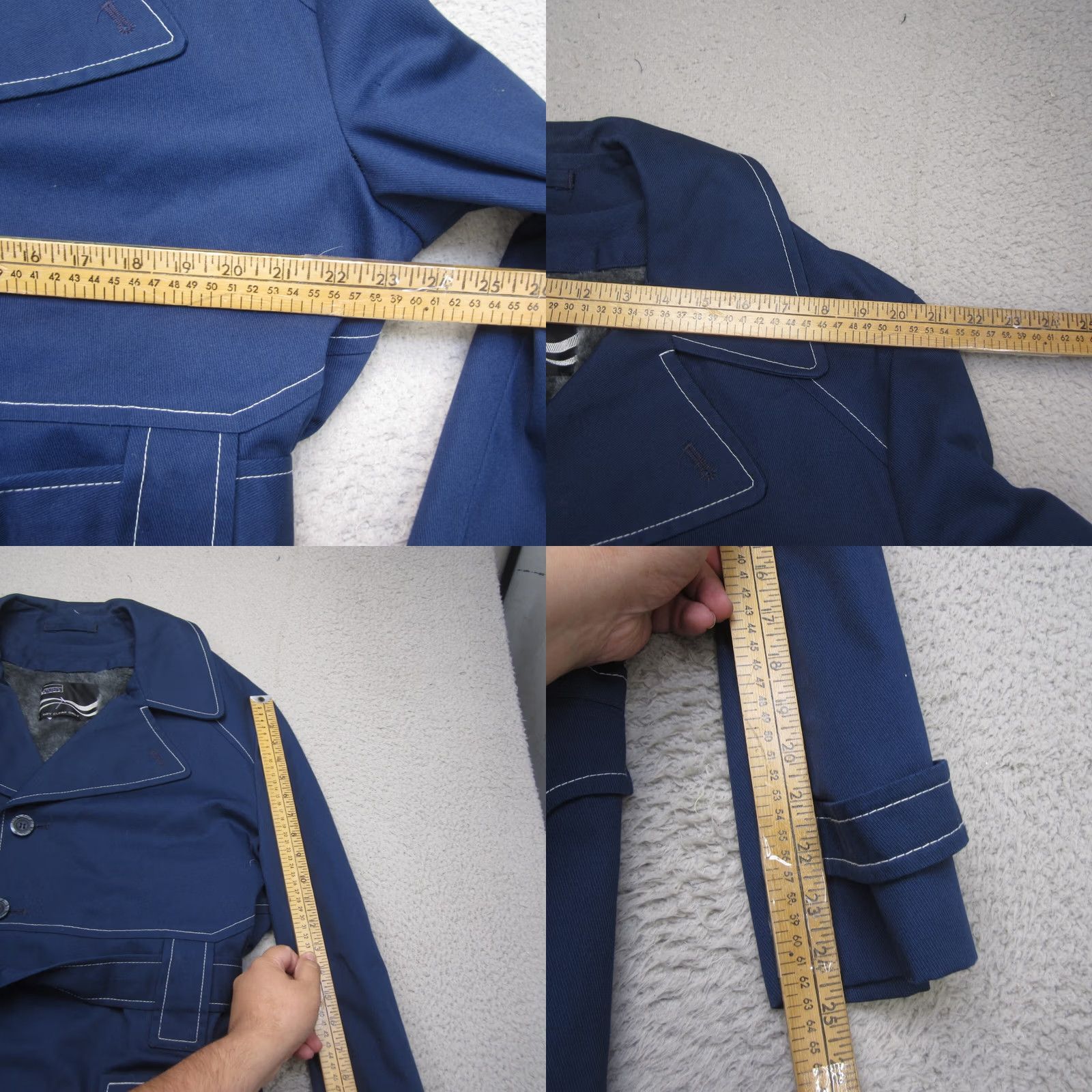 Vintage VINTAGE Montgomery Ward Jacket Mens L Blue Denim Trench Lined Workwear Size US L / EU 52-54 / 3 - 8 Thumbnail
