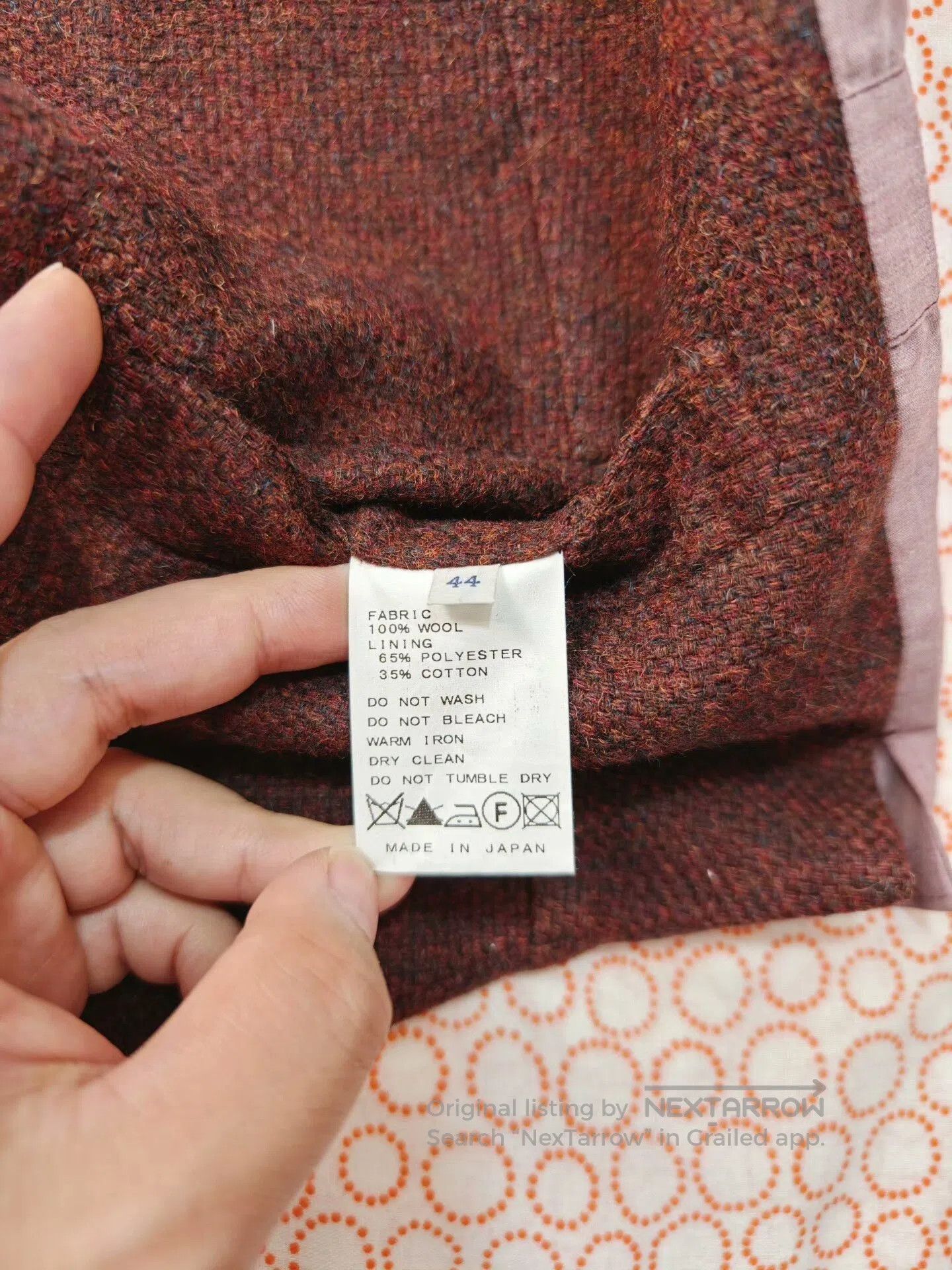 Edifice Japan Jamieson's Tweed Wool Waistcoat. Size US S / EU 44-46 / 1 - 3 Thumbnail