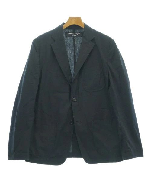 Comme des Garcons Homme Jacket Cotton 3 Button Plain Patch Pocket Navy Blue Size US L / EU 52-54 / 3 - 1 Thumbnail