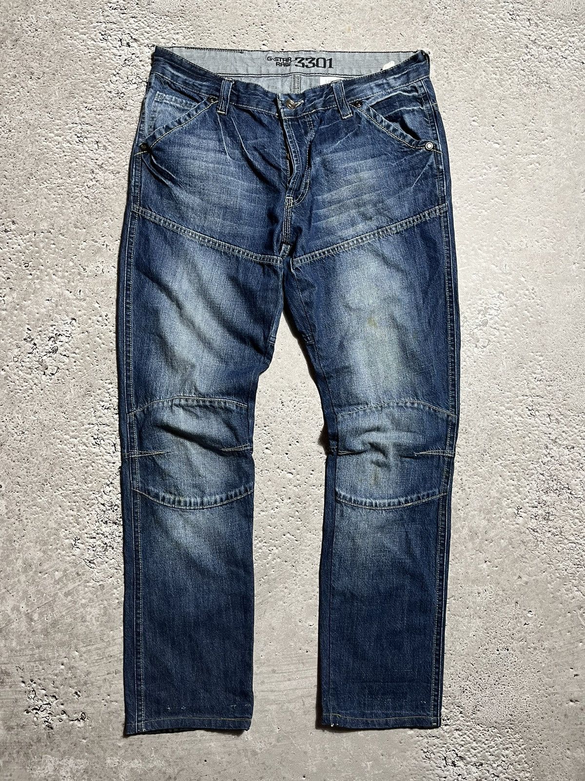G-Star × Vintage Vintage G Star Raw Denim Jeans Big Logo Y2K Size US 31 - 5 Thumbnail