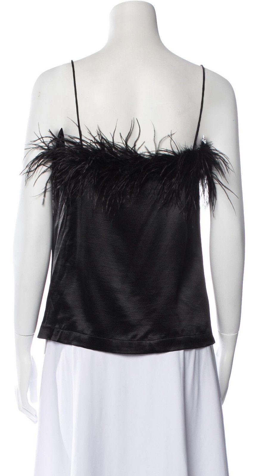 Veronica Beard Veronica Beard Square Neckline Camisole Ostrich Feathers Size XS / US 0-2 / IT 36-38 - 3 Thumbnail