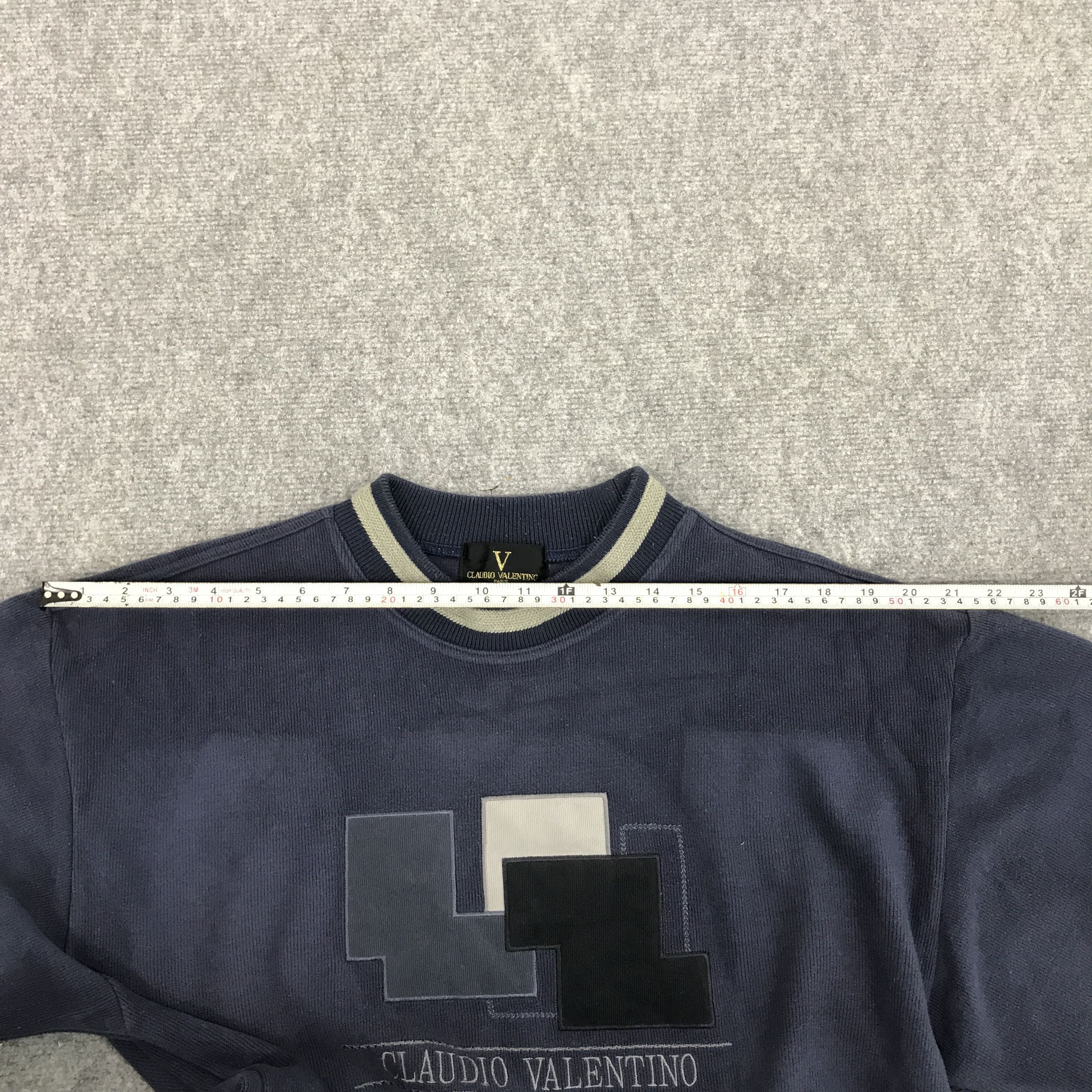 Japanese Brand × Vintage CLAUDIO VALENTINO PARIS EMBROIDERY LOGO SWEATSHIRT Size US L / EU 52-54 / 3 - 8 Thumbnail