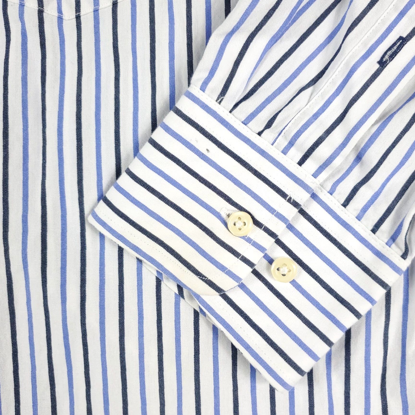 Tommy Hilfiger Tommy Hilfiger Shirt Mens Large Blue White Striped Casual Button Up Long Sleeve Size US L / EU 52-54 / 3 - 4 Thumbnail