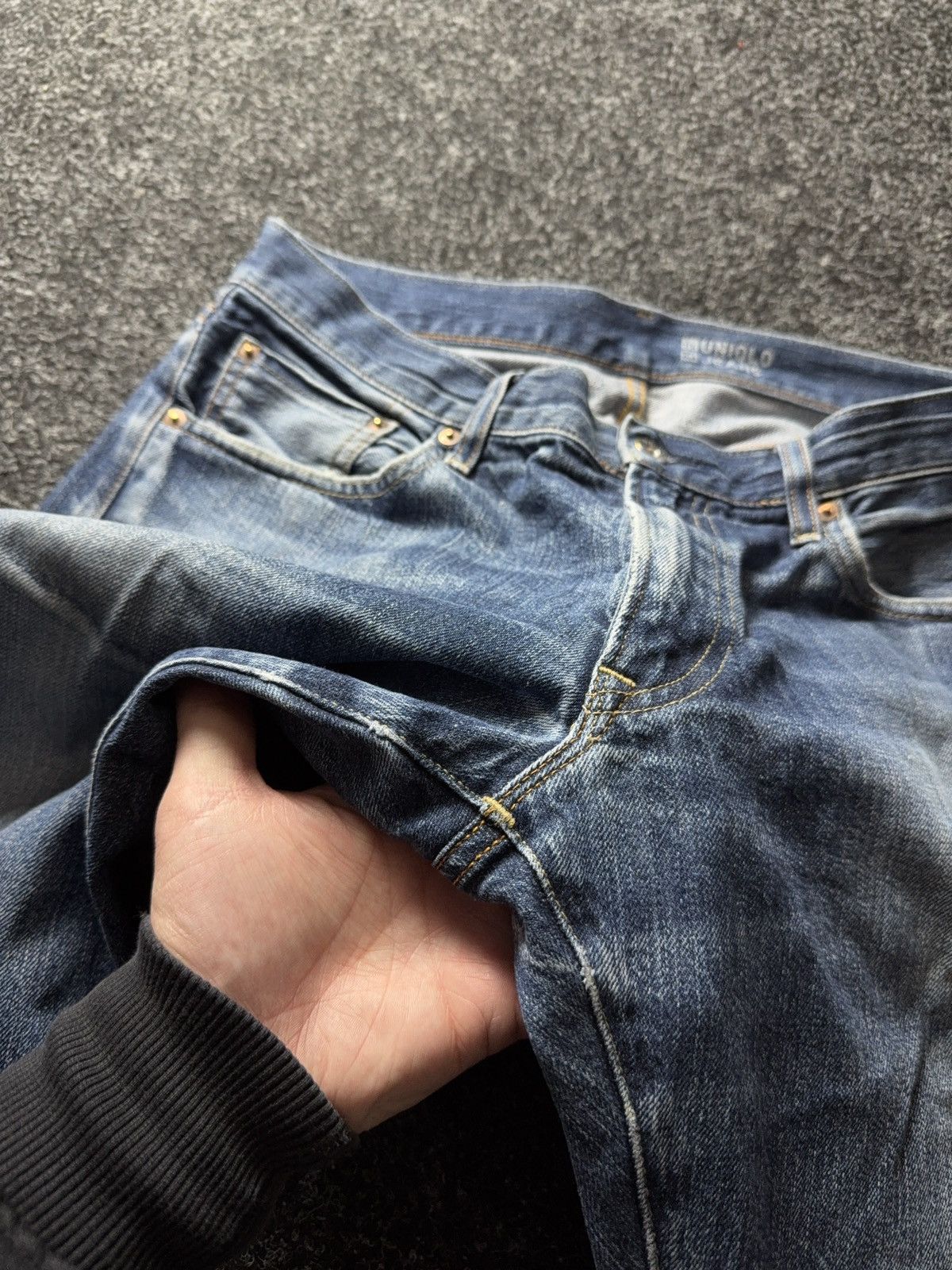 Uniqlo Japanese 00s Y2K UNIQLO Selvedge Regular Fit Jeans Size US 32 / EU 48 - 11 Thumbnail