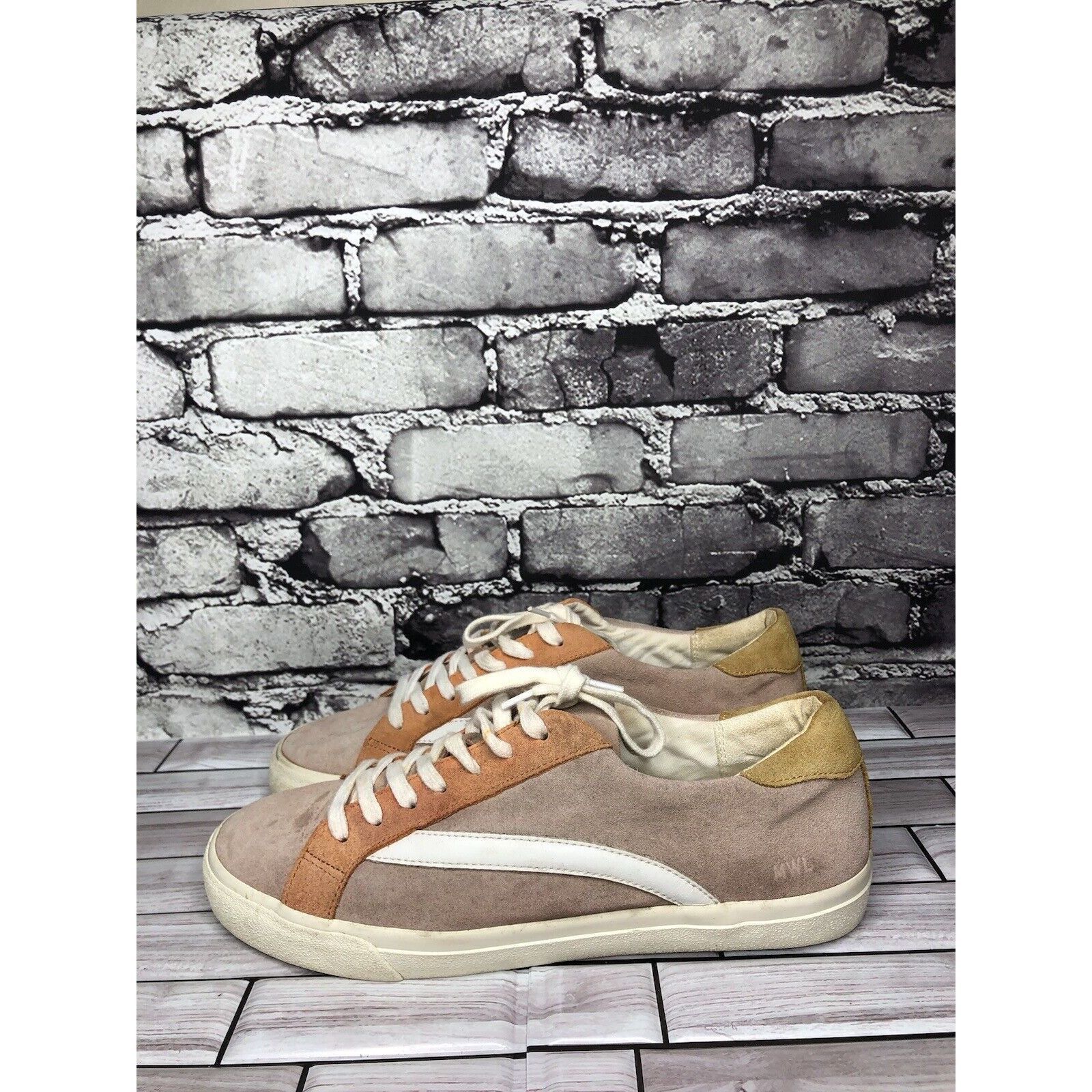 Madewell Madewell Sidewalk Suede Orange Leather Lace Low Top Sneakers Size US 10 / IT 40 - 17 Thumbnail