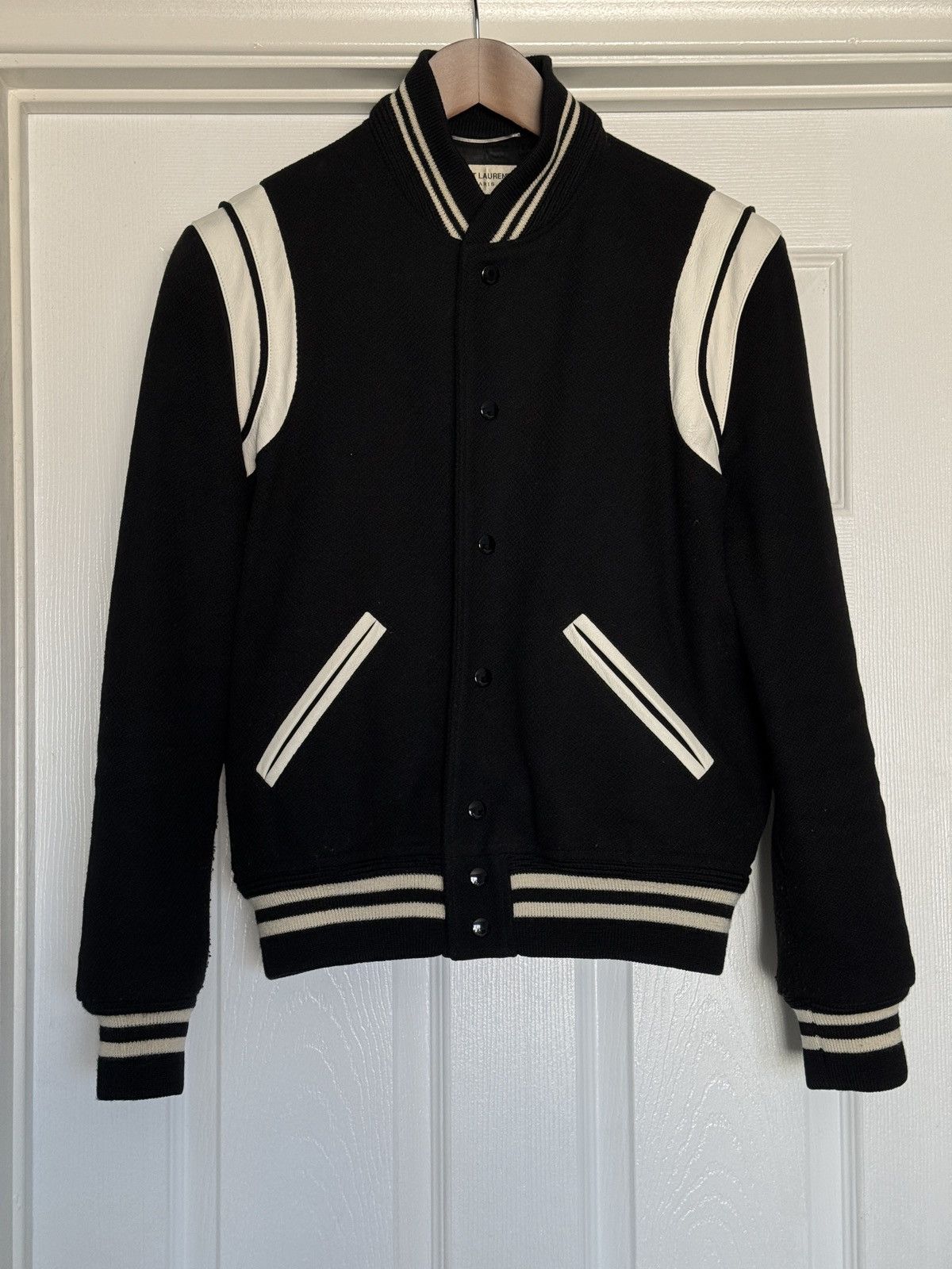 Saint Laurent Paris 2018 Teddy Jacket Varsity Bomber
