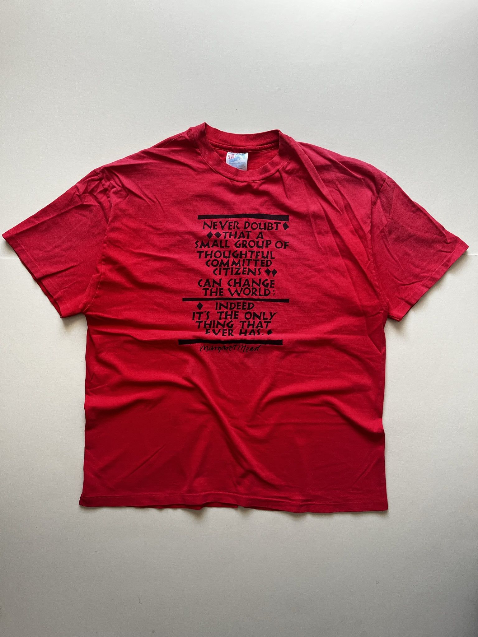 Vintage Vintage 90s Making A Difference Tee Size US XL / EU 56 / 4 - 2 Thumbnail