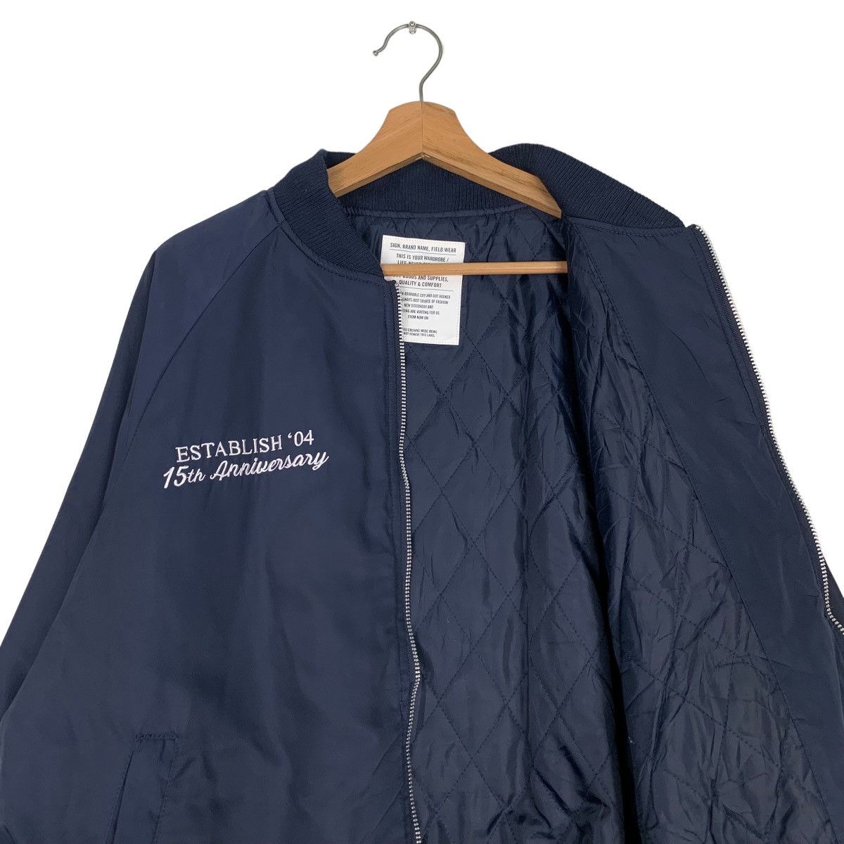 Japanese Brand RODEO CROWNS Union Stars Big Logo Bomber Jacket #0518-C24 Size US XL / EU 56 / 4 - 14 Thumbnail