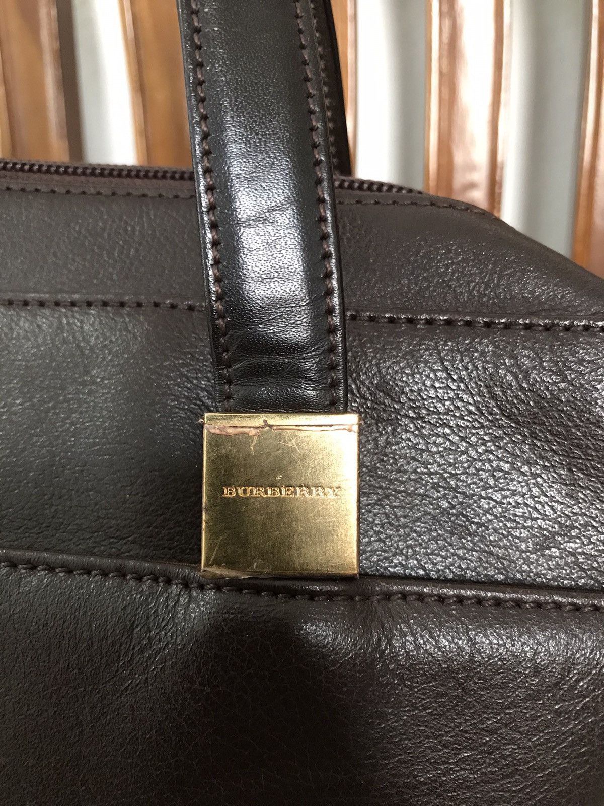 Burberry Burberry Handbag Brown Leather Size ONE SIZE - 10 Thumbnail