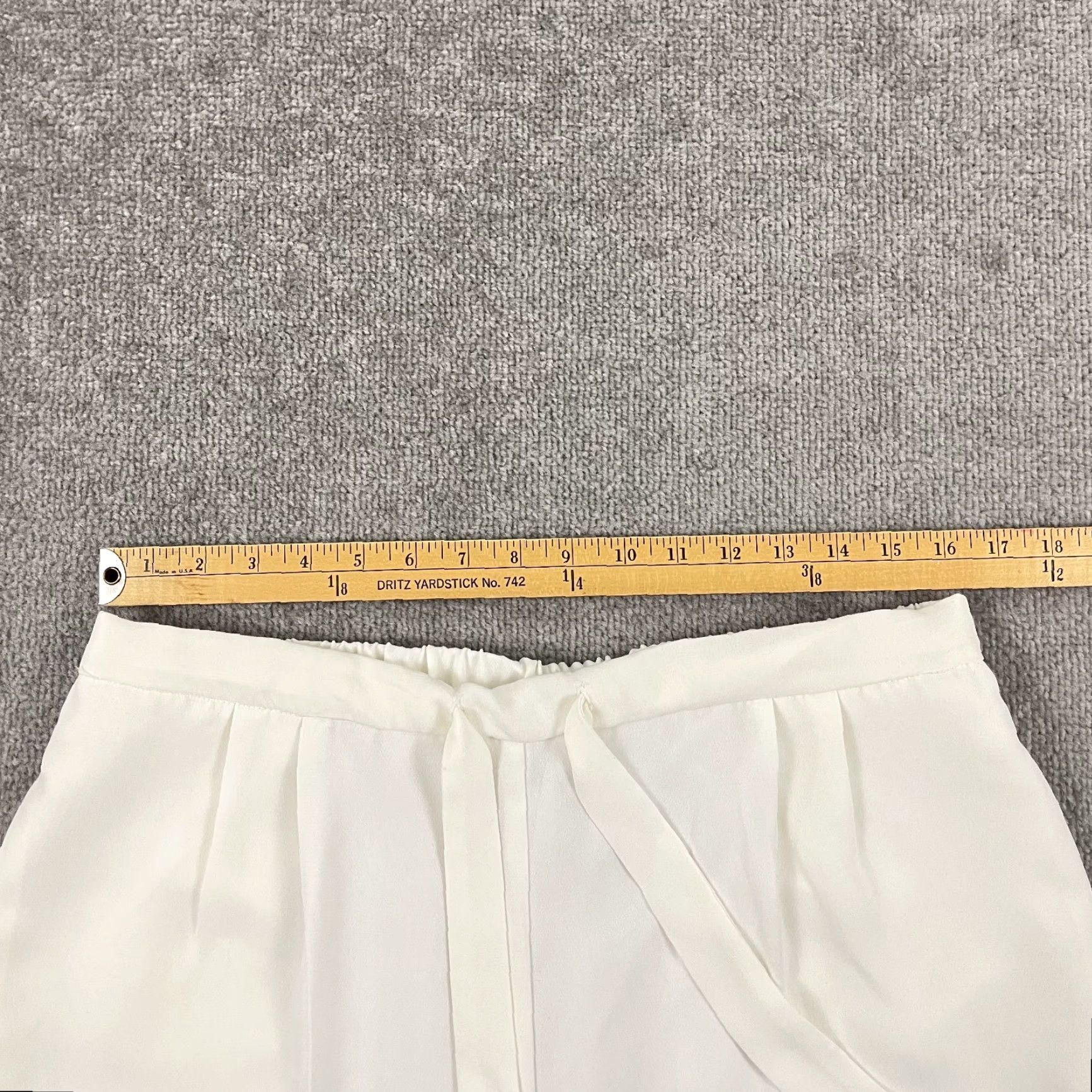 Vintage Camilyn Beth Pants Womens Large 25" Crop Crepe White Pull On Old Money Trouser Size 36" / US 14 / IT 50 - 3 Thumbnail