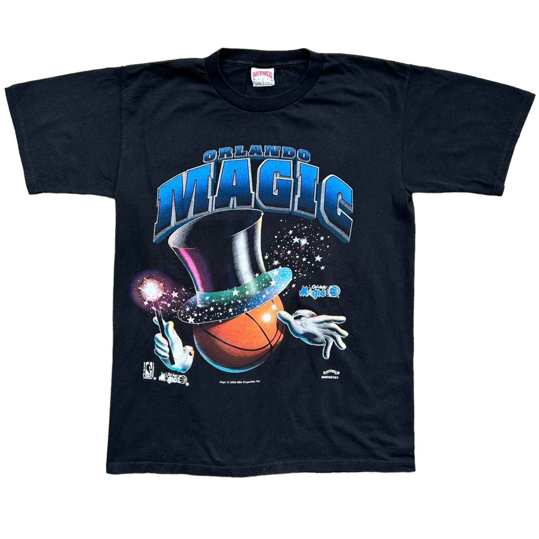 image of Nutmeg Vintage 1994 Orlando Magic Nba T-Shirt in Black, Men's (Size Large)