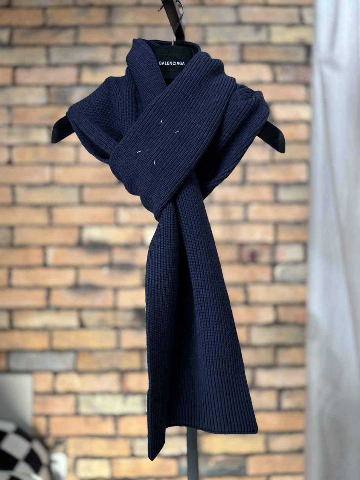 Maison Margiela FW21 JUMBO CHUNKY SCARF COTTON WOOL BLEND Size ONE SIZE - 1 Thumbnail