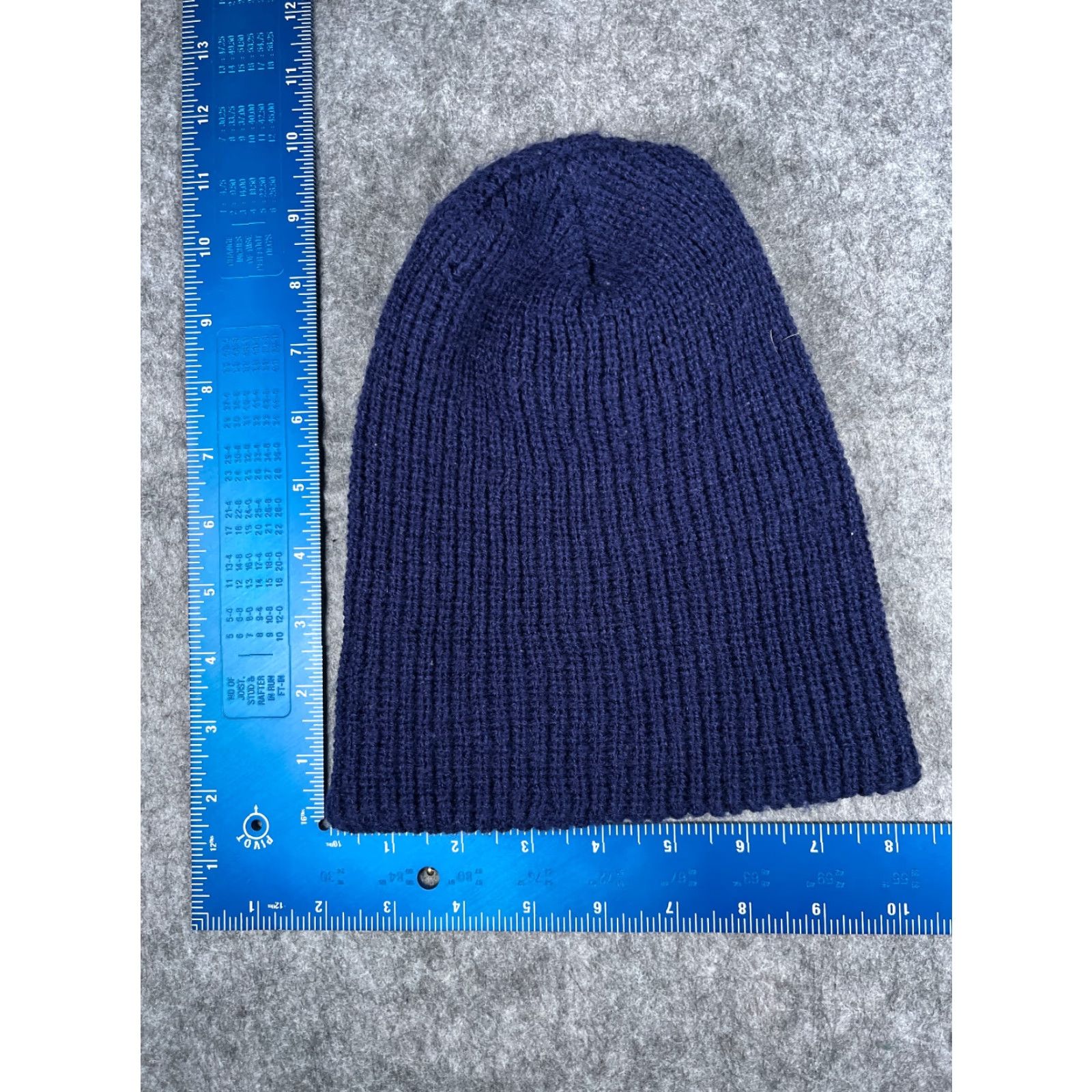 Vintage Blue Beanie Hat Adult One Size Knit 100% Acrylic Lightweight Ski Unisex Size ONE SIZE - 3 Thumbnail
