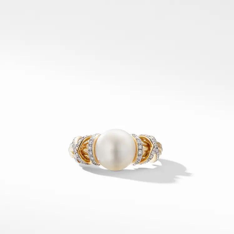 David Yurman o1s1wg111025 R14546D /Size 9 / Helena Pearl Ring in Golden Size ONE SIZE - 3 Thumbnail