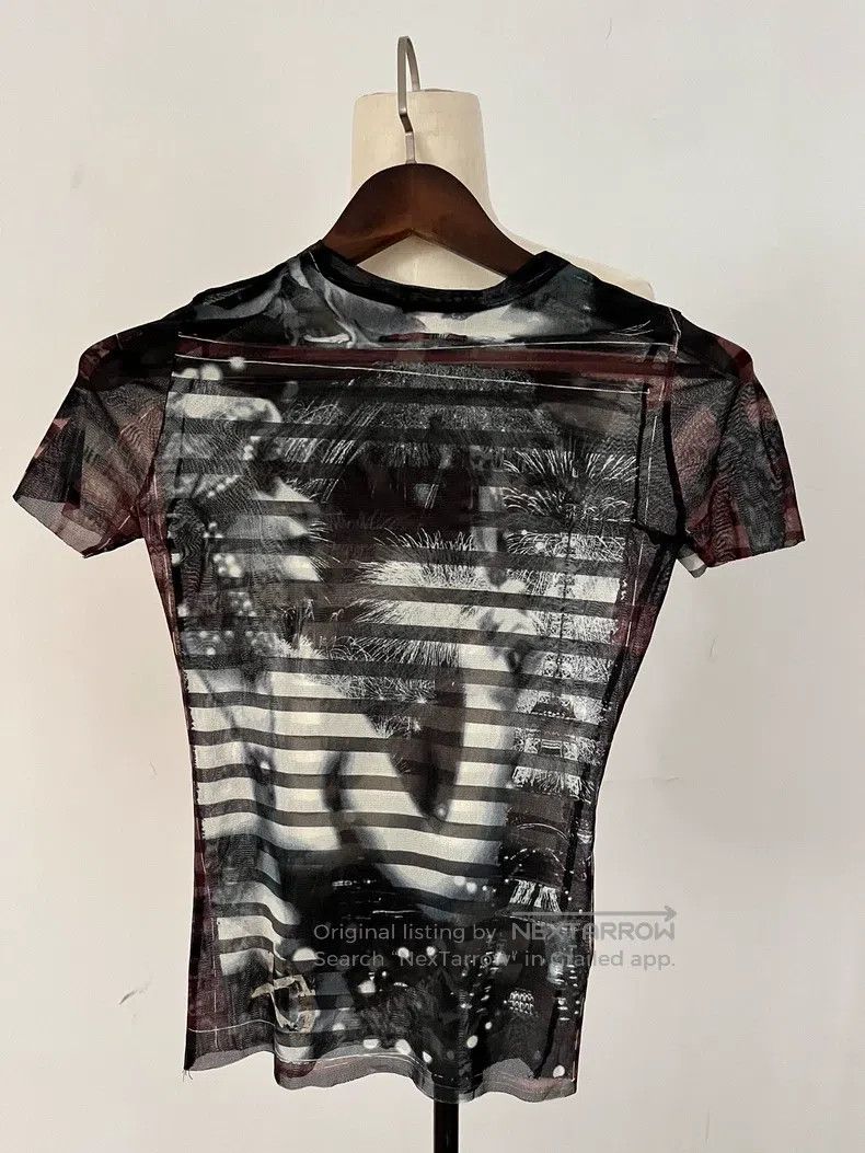 Jean Paul Gaultier Jean Paul Gaultier Net Mesh Portrait Top Size US XXS / EU 40 - 7 Thumbnail