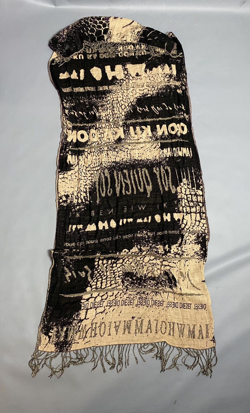 Diesel Women’s Diesel Graphic Fringe Scarf Shawl Viscose 172x64cm Size ONE SIZE - 14 Thumbnail