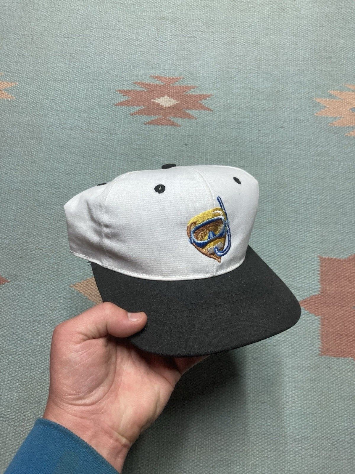 New Era × Vintage SnapBack hat cap dupont basis gold scuba snorkel made USA Size ONE SIZE - 1 Thumbnail